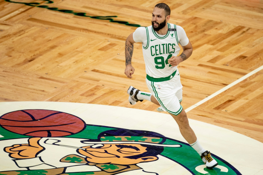Evan Fournier le 30 avril 2021 avec les Boston Celtics
