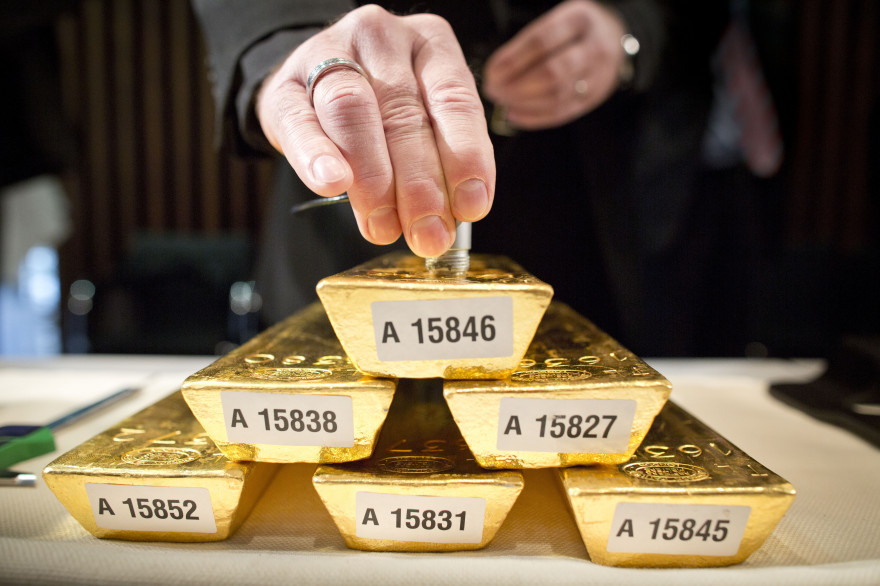 Des lingots d'or.