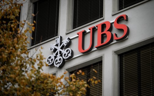 Photo d'illustration du logo d'UBS à Zurich le 14 novembre 2013.