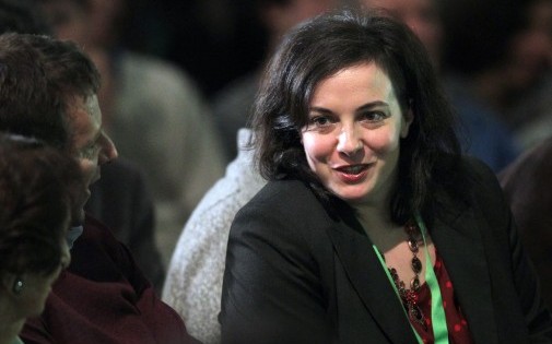 La secrétaire nationale d'EELV, Emmanuelle Cosse, lors du congrès EELV, le 30 novembre 2013.