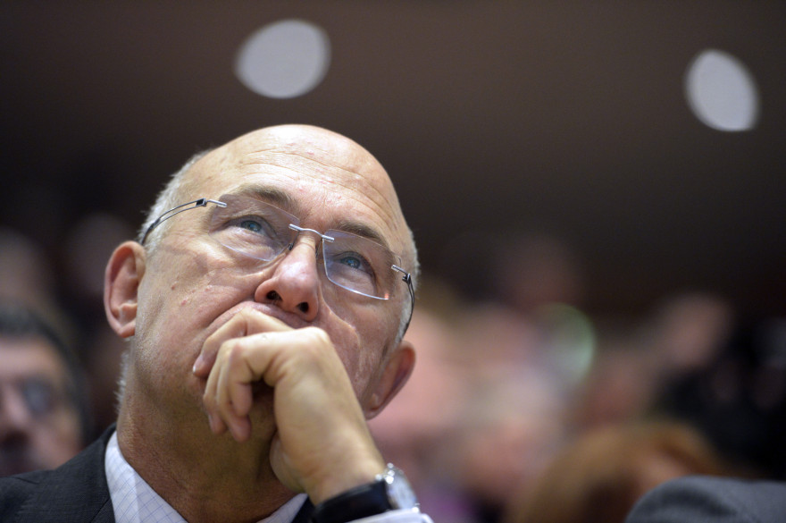 Le ministre du Travail Michel Sapin à Rennes le 13 décembre 2013.