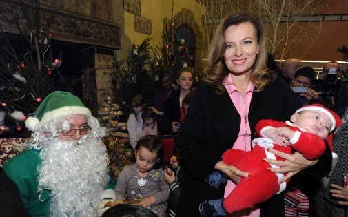 Valérie Trierweiler au Noël du Secours Populaire de Corrèze, à Brive, le 21 décembre 2013.