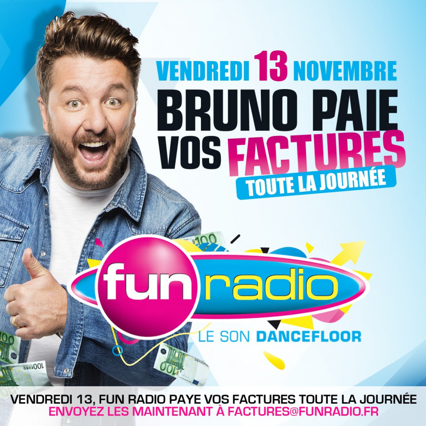 N Radio La Phrase Qui Paye Cash Fun Radio paye vos factures toutes les heures vendredi 13 novembre